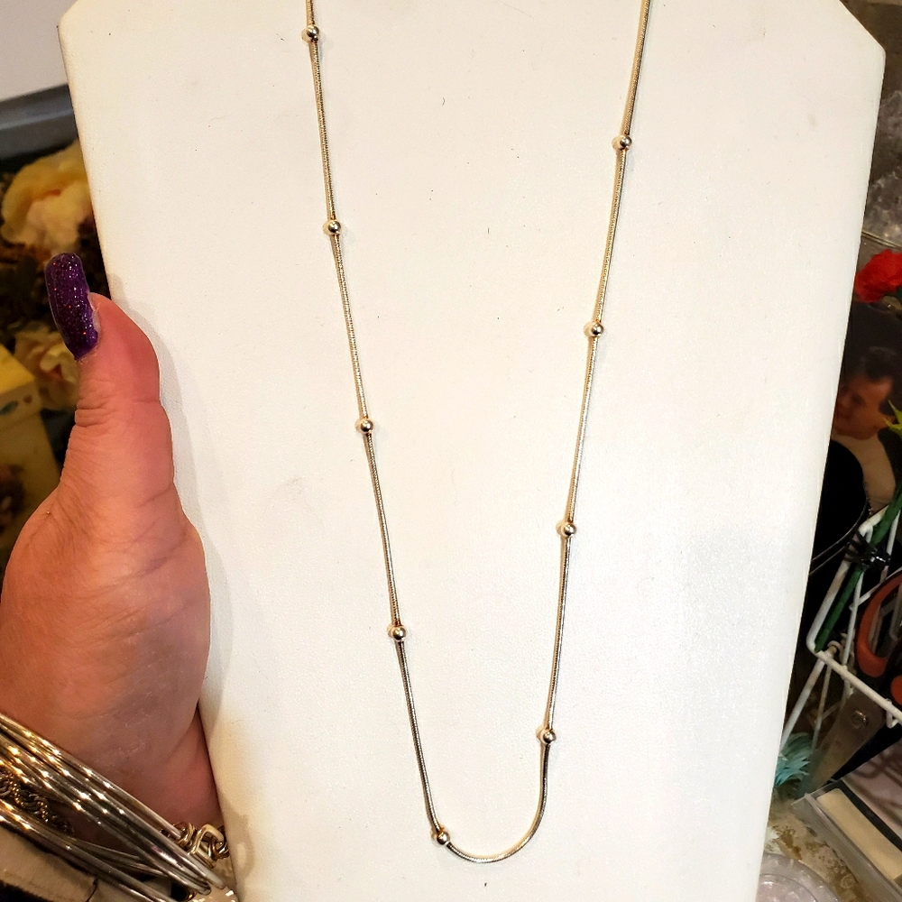 .925 STERLING SILVER SATELLITE BALL NECKLACE